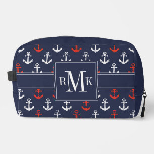 rotes, weißes und blaues Navy-Muster Waschbeutel
