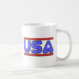 Rotes weißes USA und blau Kaffeetasse