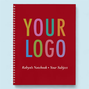 Rotes Werbe-Notizbuch mit individuellem Logo in Gr Notizbuch
