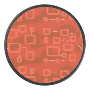 Rotes Whimsical Modernes Abstrakt Eishockey Puck
