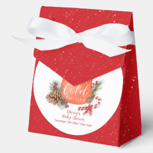 Rotes Winter-Schneeflocken-Fest-Baby-Shower Geschenkschachtel