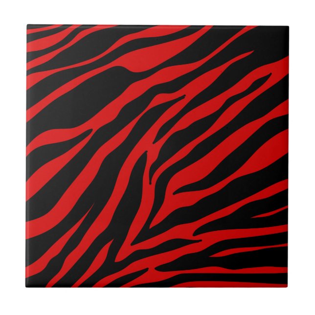 rotes Zebra Fliese (Vorderseite)