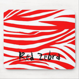 Rotes Zebra Mousepad