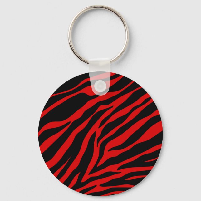 rotes Zebra Schlüsselanhänger (Vorderseite)