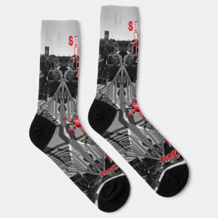 Rotes Zeichen der Zeit Socken