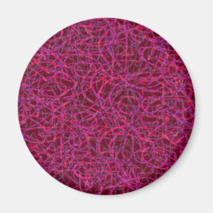 Rotes Zeilenmuster Magnet