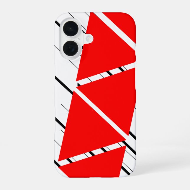 Rotes Zick-Zack-Muster iPhone-Hülle iPhone 16 Hülle (Rückseite)
