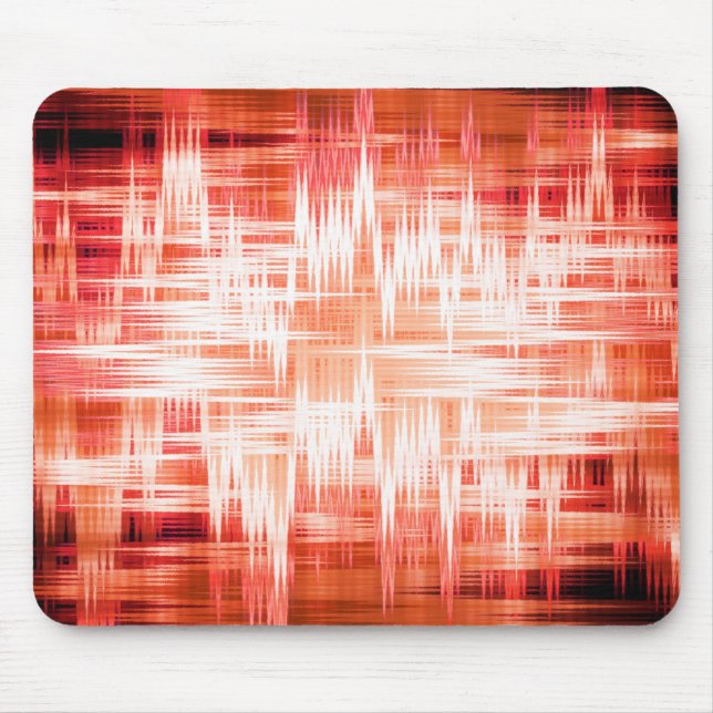 Rotes Zickzack-Muster Mousepad (Vorne)