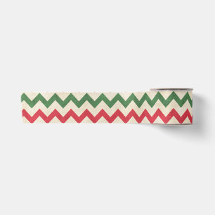 Rotes Zig-Zag-Muster Satinband