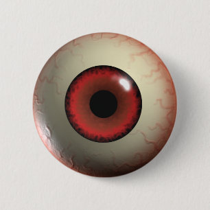 Rotes Zombie-Augapfel-Abzeichen Button