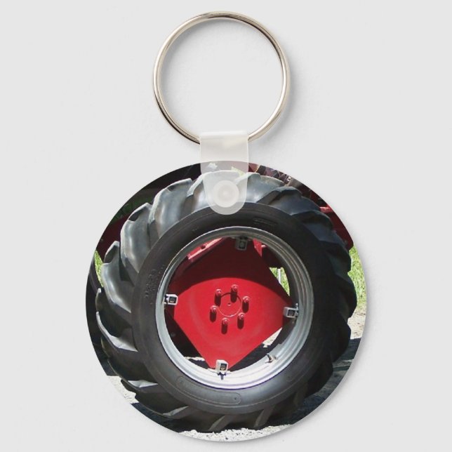 rotes Zugrad Schlüsselanhänger (Vorderseite)