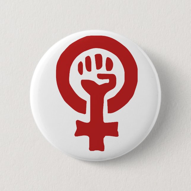 Rotfeminismus-Symbol Button (Vorderseite)