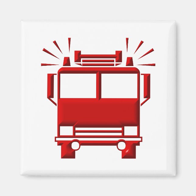 Rotfeuerwagen Magnet (Vorne)
