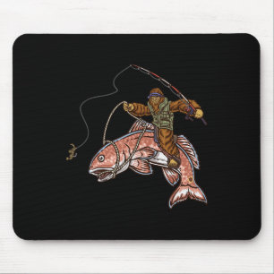 Rotfisch-Angeln-Jagd auf Bigfoot-Angler  Mousepad