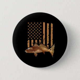 Rotfisch-Angeln Red Drum Tailing USA Amerikanische Button