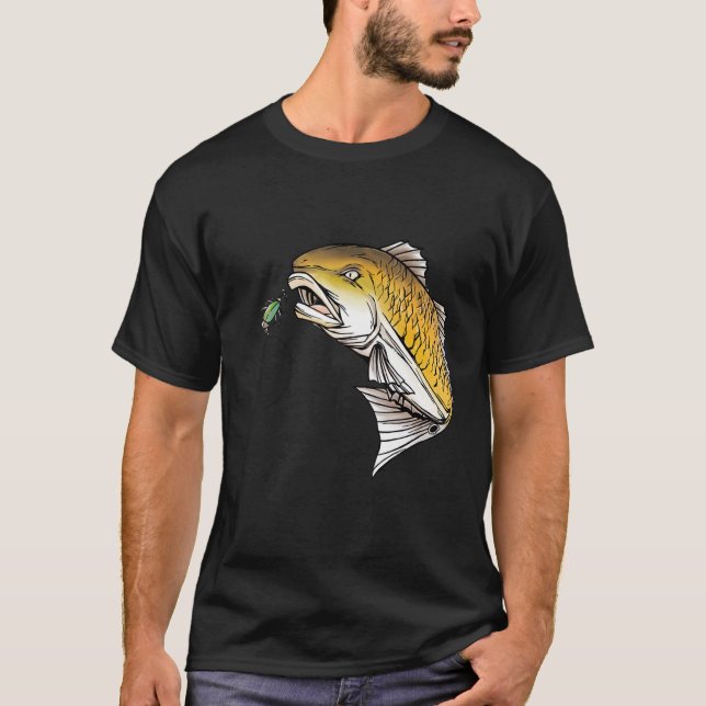 Rotfisch fischen T-Shirt (Vorderseite)