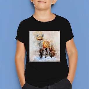 Rotfuchs-Aquarellporträt 02 T-Shirt