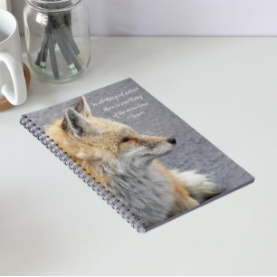 Rotfuchs Aristoteles Philosophischer Spruch Notizblock