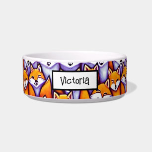 Rotfuchs-Cartoon DIY-Name Tiere Waldland Wald Napf
