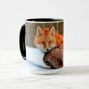 Rotfuchs im Schnee Yukon Tasse