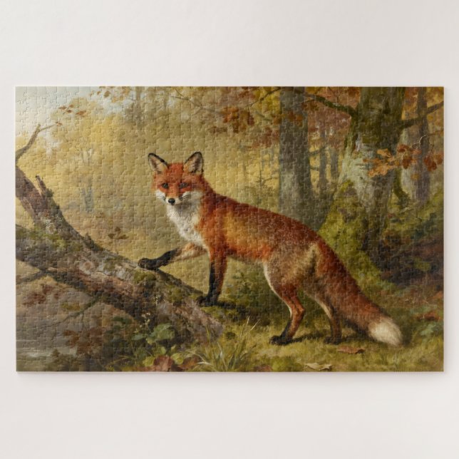 Rotfuchs im Wald (Horizontal)