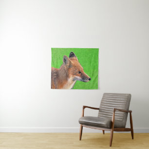 Rotfuchs-Malerei - Originale Wildlife-Kunst Wandteppich