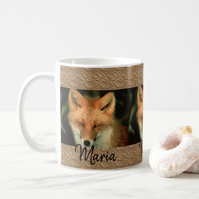 Rotfuchs-Tasse Kaffeetasse (Mit Donut)
