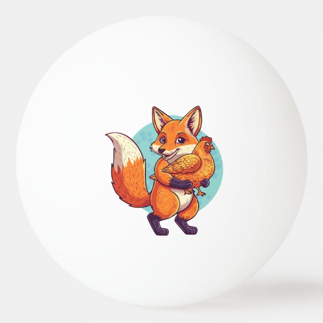 Rotfuchs Tischtennisball (Vorderseite)
