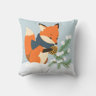 Rotfuchs-Weihnachtsspaß Kissen