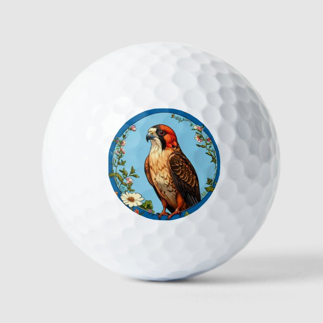 Rotfußfalke Bird Golfball (Vorderseite)