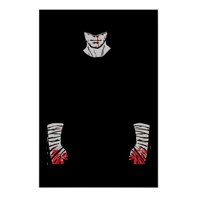 Rotgefärbter Krieger der Schatten Poster (Vorderseite)