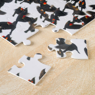 Rotgeflügelte Amsel Murmuration Puzzlespiel