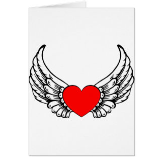 Rotgeflügeltes Herz