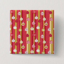 Rotgelbe Weihnachtsbaumschmuck Button
