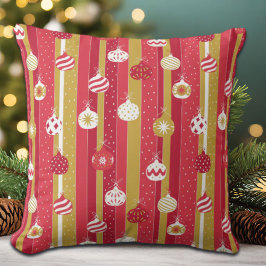 Rotgelbe Weihnachtsbaumschmuck Kissen