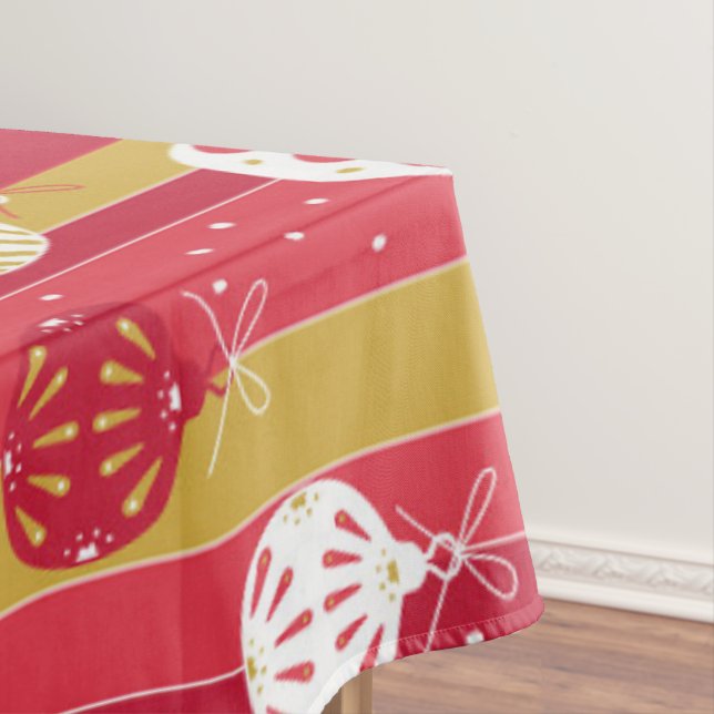 Rotgelbe Weihnachtsbaumschmuck Tischdecke (Beispiel)