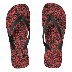 Rotgeometrische Musterschuhe Sommersandalen Flip Flops