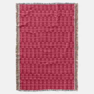 Rotgeometrische Ornamenmuster-Retro Decke