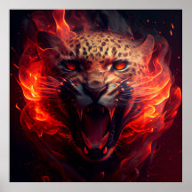 Rotgeparden-Poster