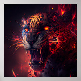 Rotgeparden-Poster Poster