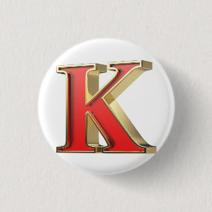 Rotglasbuchstabe K Button