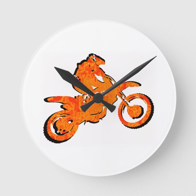 ROTGLÜHEN MX RUNDE WANDUHR (Vorderseite)