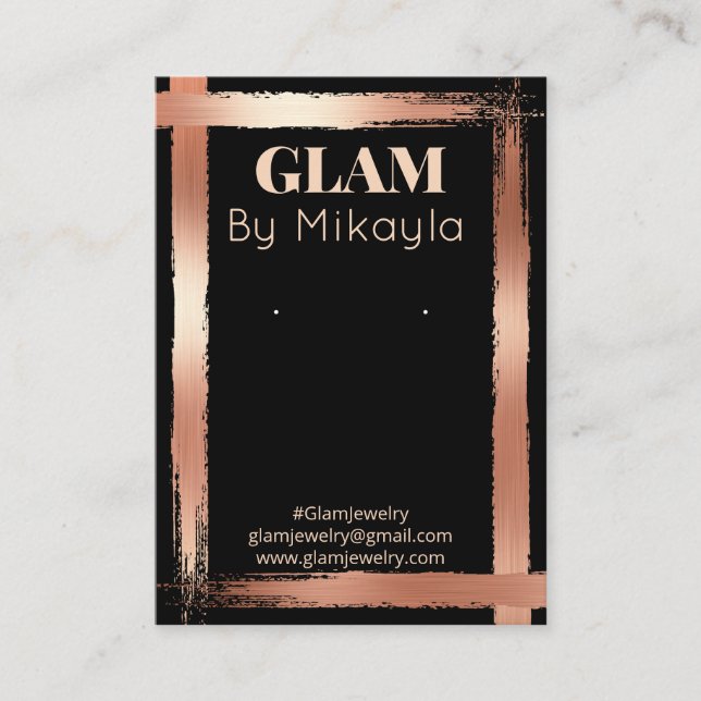 Rotgold| Black Artisan Juwelier Display Card Visitenkarte (Vorderseite)