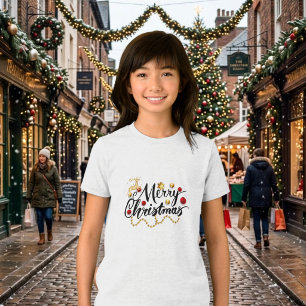 Rotgold Frohe Weihnachten T-Shirt
