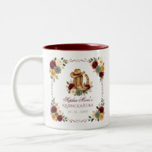 Rotgold Western Pferd Floral Charra Quinceañera