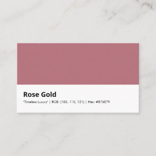Rotgold "Zeitloser Luxus" Visitenkarte
