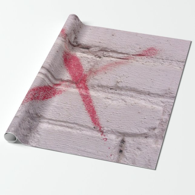 Rotgraffiti Geschenkpapier (Ungerollt)