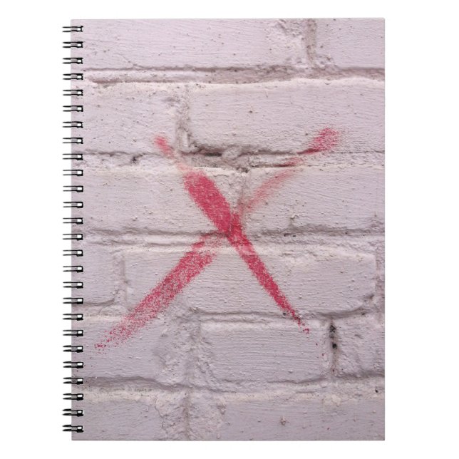 Rotgraffiti Notizblock (Vorderseite)