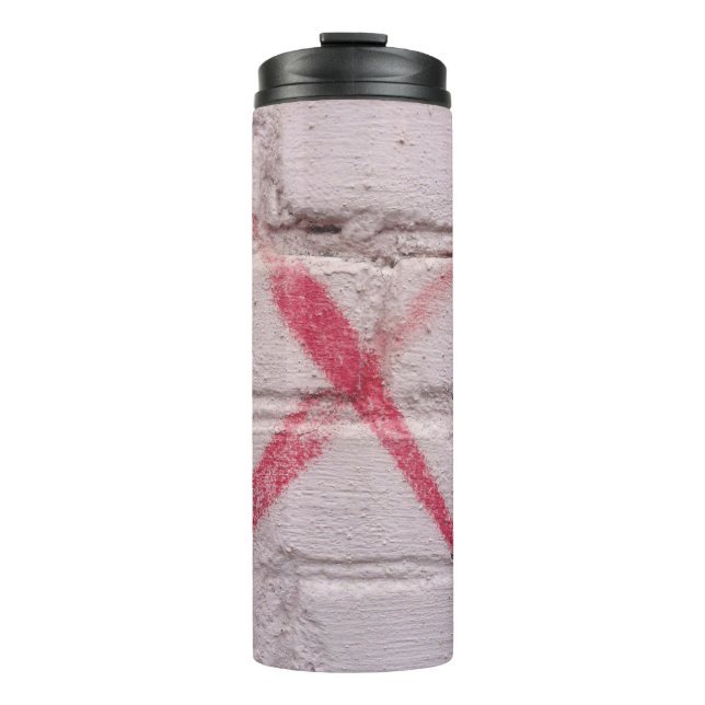 Rotgraffiti Thermosbecher (Vorderseite)