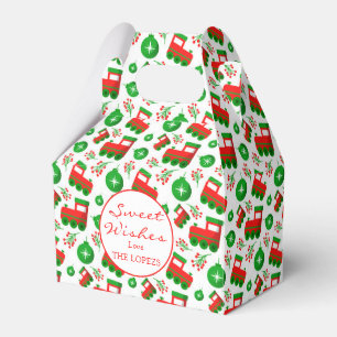 Rotgrüne Weihnachtslieder, Beeren, Ornamente Geschenkschachtel
